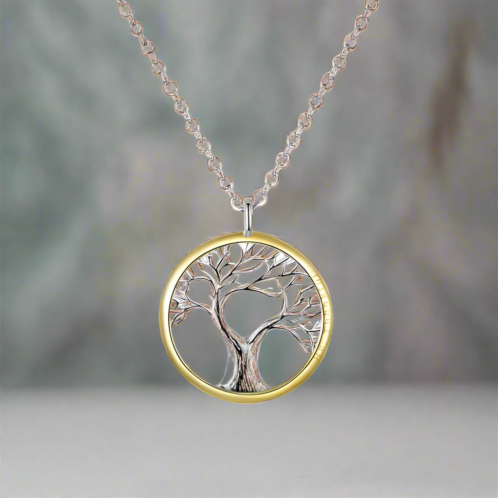 Necklace with Tree of Life Pendant for Women with Zircon