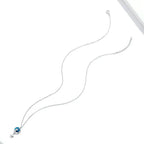 Necklace with Pendant with Moon and Cat Decoration