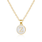 Collier avec pendentif blanc initiale z
