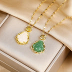 Necklace with Green Buddha Pendant