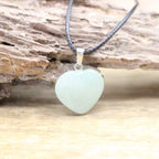 Necklace with Heart Pendant in Agate Stone