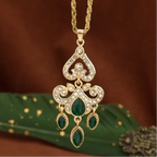 Collier avec pendentif coloré traditionnel arabe noir