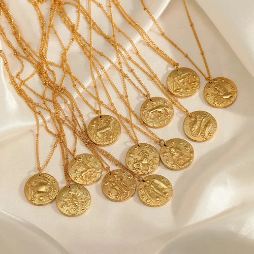 Necklace with Zodiac Sign Constellation Pendant