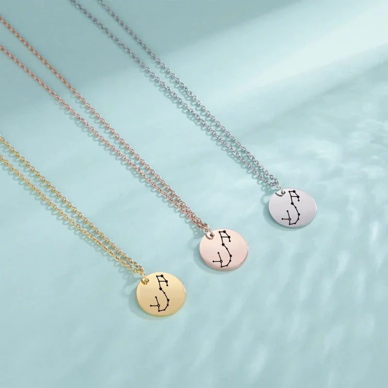 Necklace with Zodiac Sign Constellation Pendant