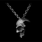 Necklace with Silver Skull Pendant