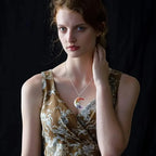 Necklace with Crescent Moon Pendant 7 Chakras