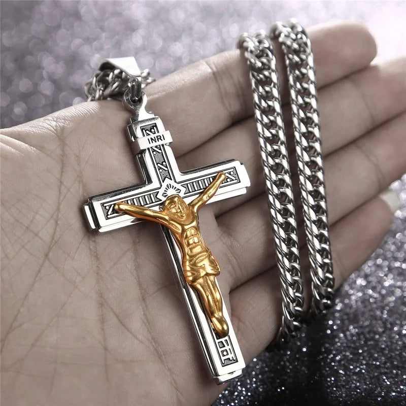 Necklace with Jesus Cross Pendant C