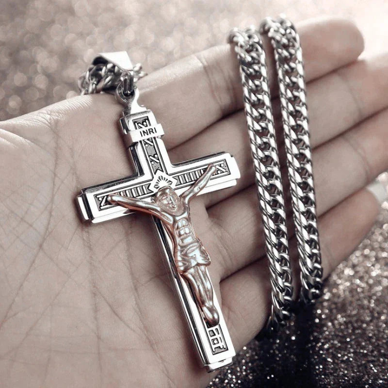 Necklace with Jesus Cross Pendant B