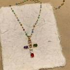 Necklace with Zircon Cross Pendant for Women