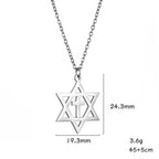 Necklace with cross pendant and the Star of David, Orthodox Jewish symbols 