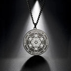 Collier avec Pendentif Cube Métatron noir
