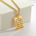 Collier mixte avec pendentif de bénédiction et symbole hébraïque Yeshoua juif or