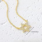 Collier avec pendentif de l'étoile de David en strass symbole juif