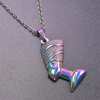 Necklace with Nefertiti Pendant antique silver