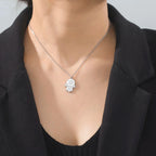 Collier avec pendentif de protection étoile de David et main de Fatma juif argent