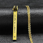 Collier avec pendentif de protection Mesuzah et lettres hébraïques juif or