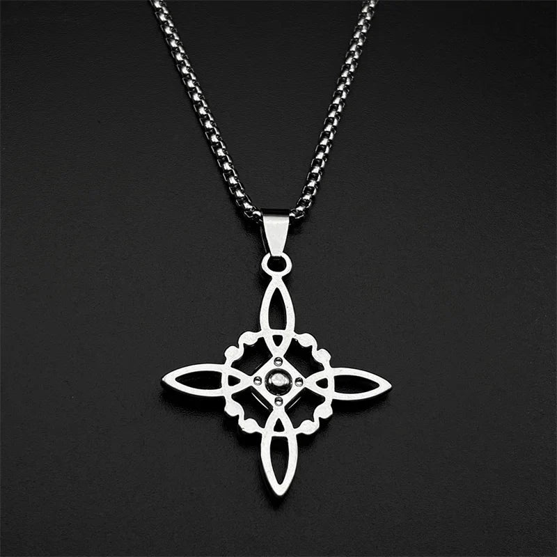 Necklace with Witch's Knot Protection Pendant