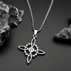 Necklace with Witch's Knot Protection Pendant