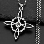 Necklace with Witch's Knot Protection Pendant