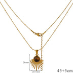 Necklace with Tiger Eye Protection Pendant for Women A