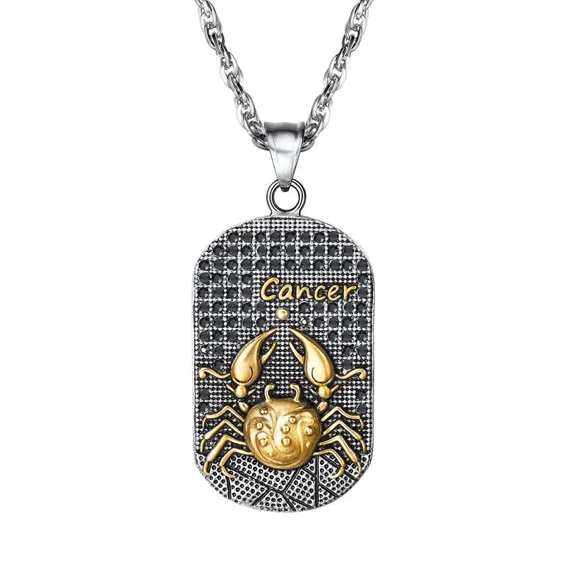 Necklace with Astrological Zodiac Sign Style Pendant