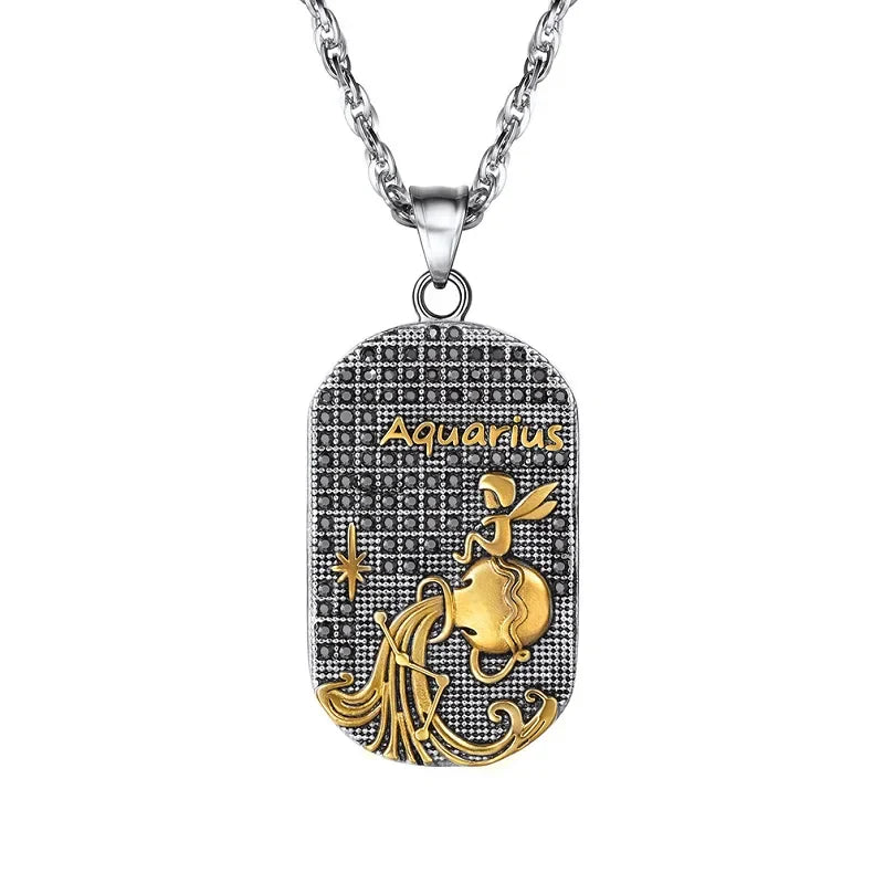 Necklace with Astrological Zodiac Sign Style Pendant
