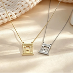 Collier avec pendentif du temple sacré de Jérusalem "Le Beit Hamikdash" juif or