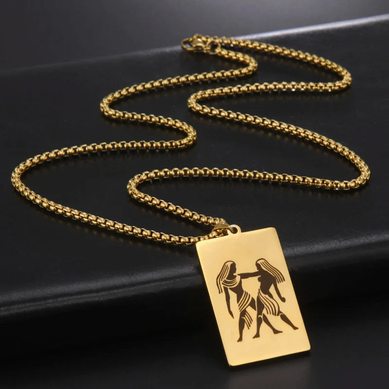 Necklace with Elegant Zodiac Sign Pendant
