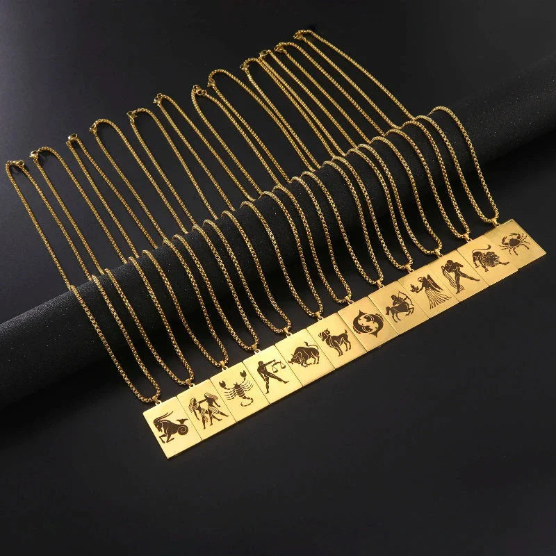 Necklace with Elegant Zodiac Sign Pendant