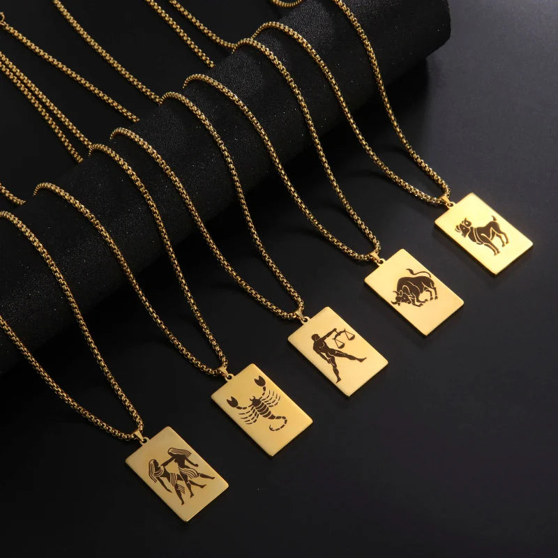 Necklace with Elegant Zodiac Sign Pendant