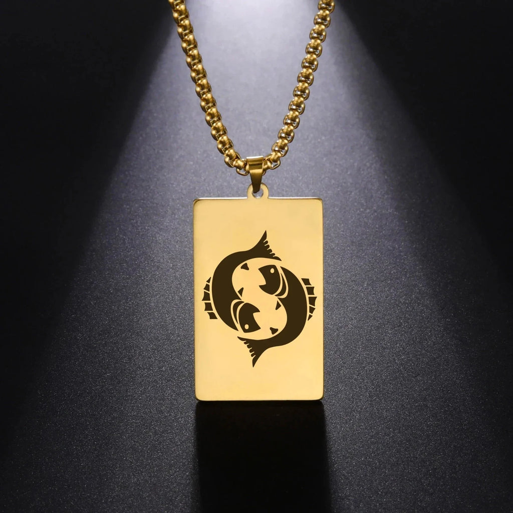 Necklace with Elegant Zodiac Sign Pendant