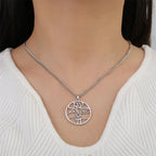 Collier avec pendentif en lettres hébraïques, Chai et l'étoile de David symboles juifs argent