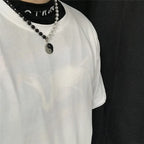 Necklace with Black and White Yin Yang Bead Pendant