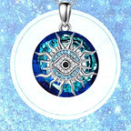 Necklace with Zircon Pendant for Protection Against the Evil Eye