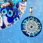 Necklace with Zircon Pendant for Protection Against the Evil Eye