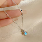 Necklace with Moonstone Zircon Pendant