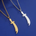 Collier avec pendentif épée d'Ali Zulfikar arabe islam musulman or
