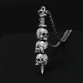Necklace with Sword Pendant and Skull Heads