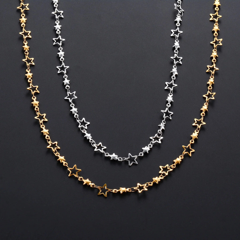 Necklace with Star Astrology Pendant for Men or Women silver