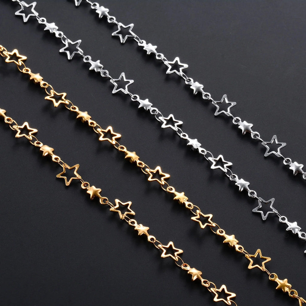 Necklace with Star Astrology Pendant for Men or Women gold