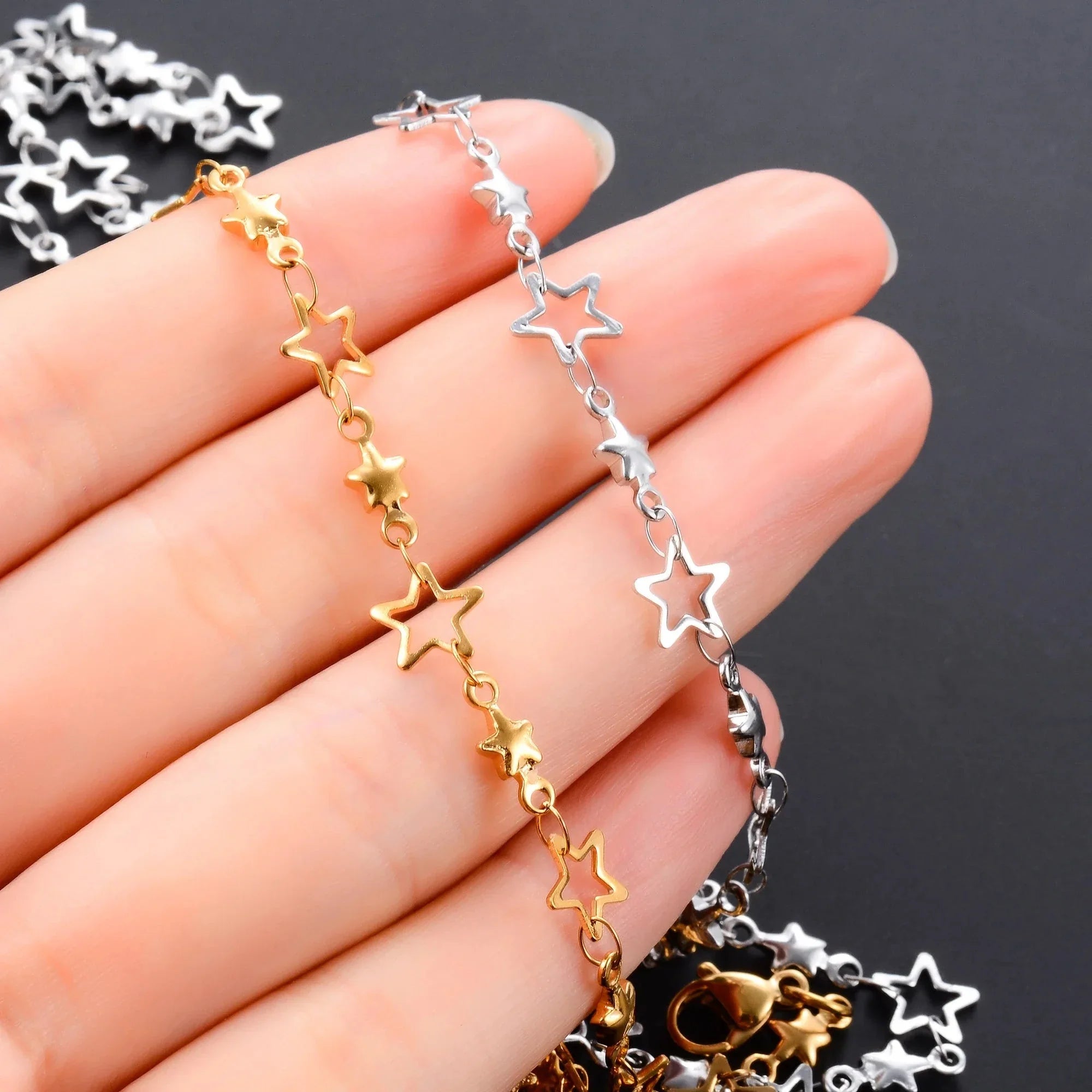 Necklace with Star Astrology Pendant for Men or Women gold