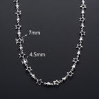 Necklace with Star Astrology Pendant for Men or Women silver