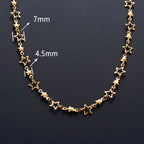 Necklace with Star Astrology Pendant for Men or Women gold