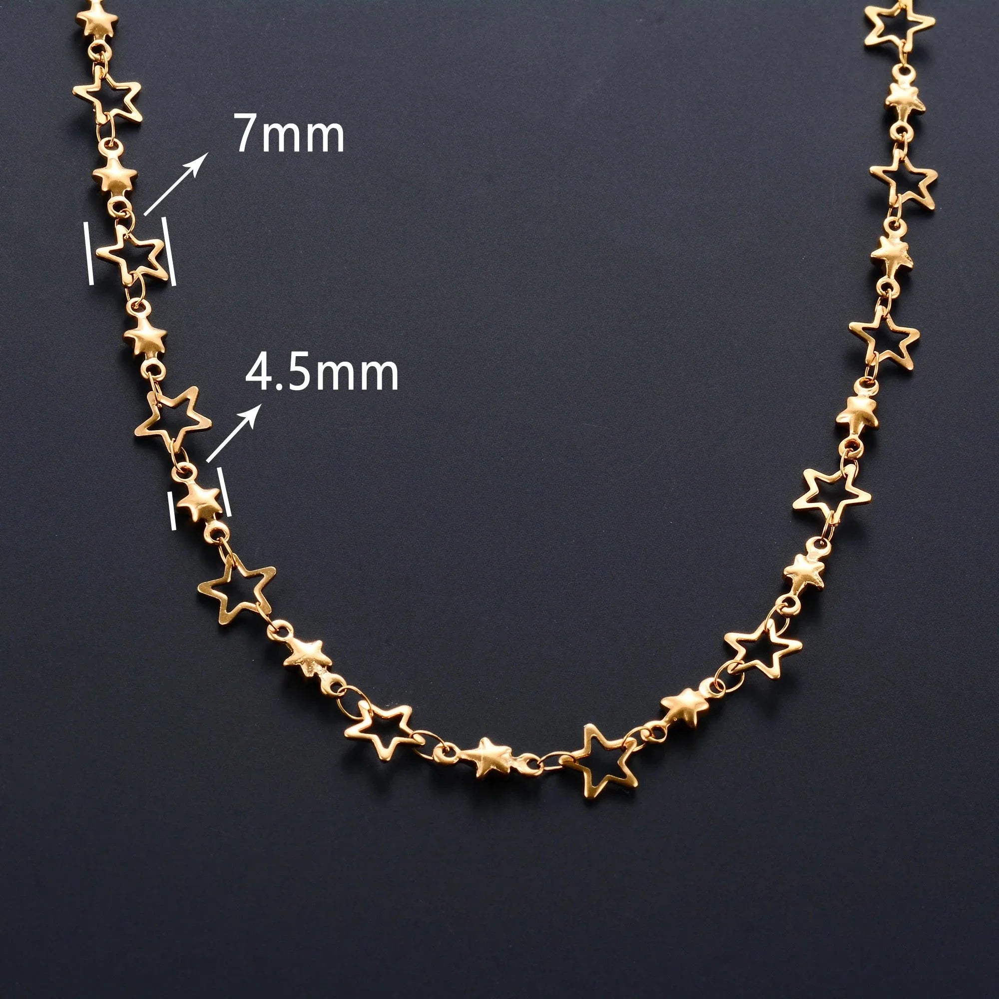 Necklace with Star Astrology Pendant for Men or Women gold