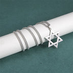 Necklace with Silver Star of David Pendant