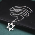 Necklace with Silver Star of David Pendant