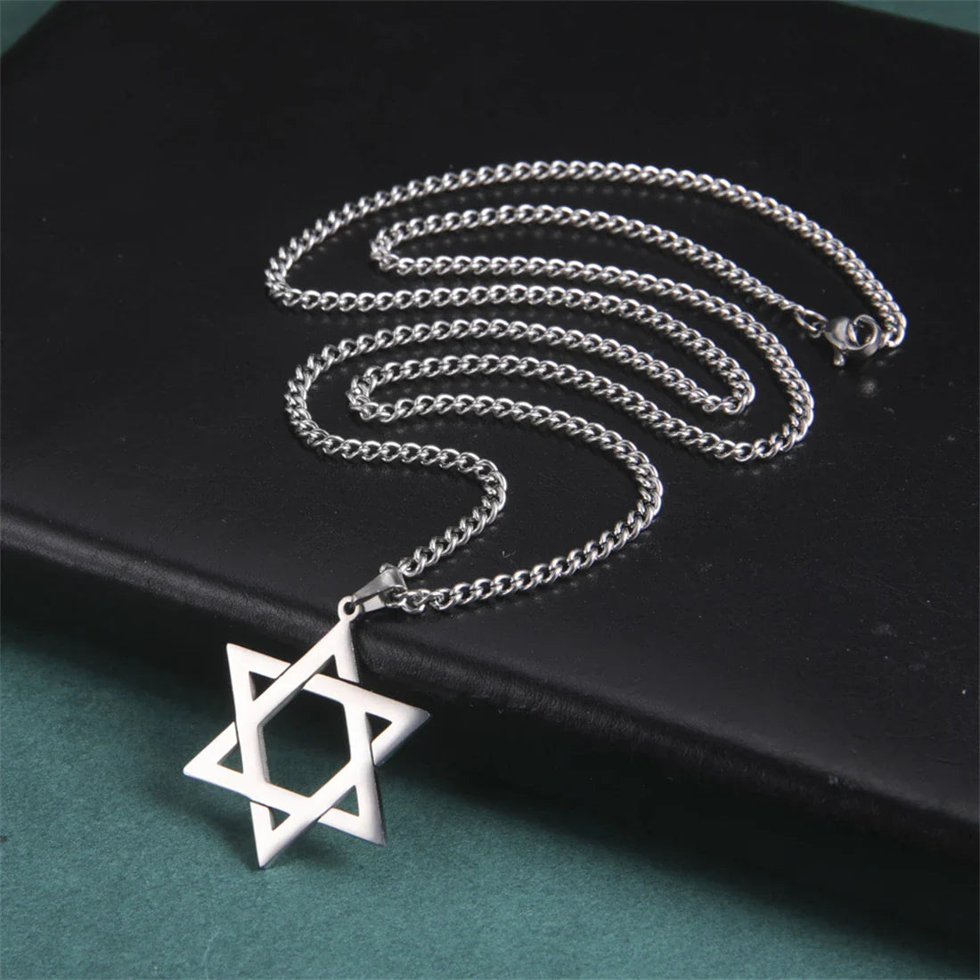 Necklace with Silver Star of David Pendant