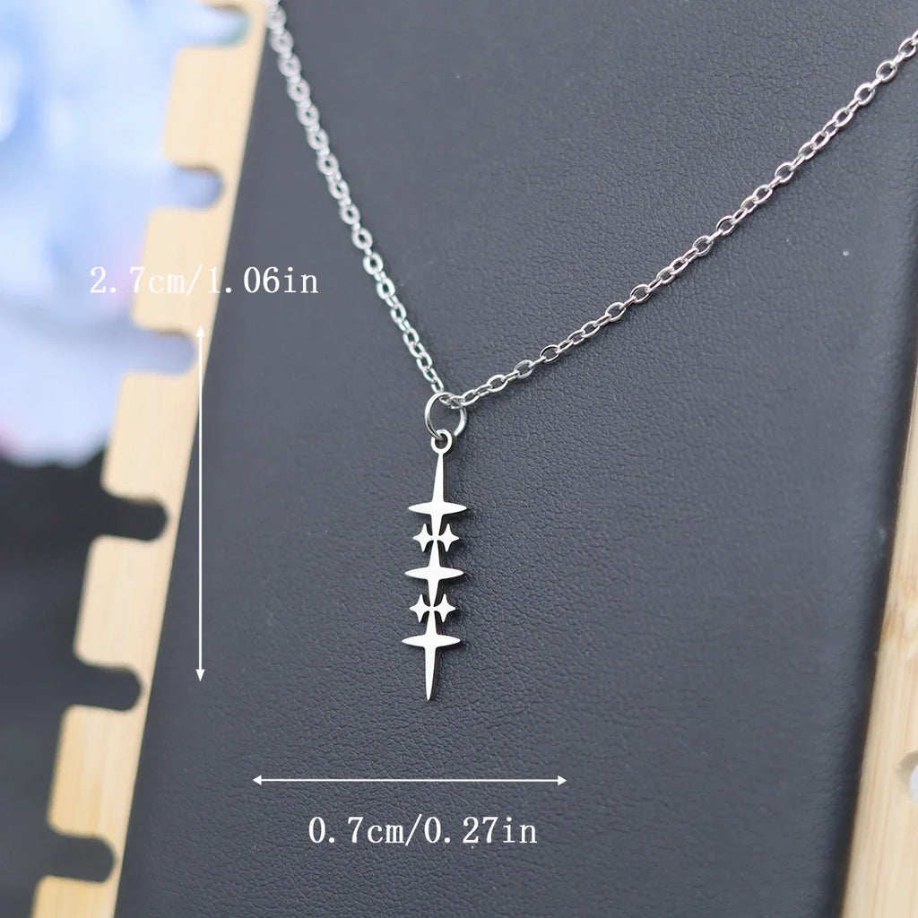 Necklace with Star Pendant for Men silver