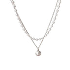 Necklace with Silver White Pearl Pendant