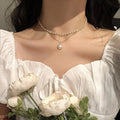 Necklace with Silver White Pearl Pendant